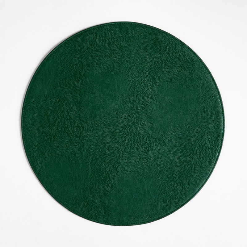 Maxwell Green Round Easy-Clean Christmas Placemat + Reviews | Crate & Barrel | Crate & Barrel