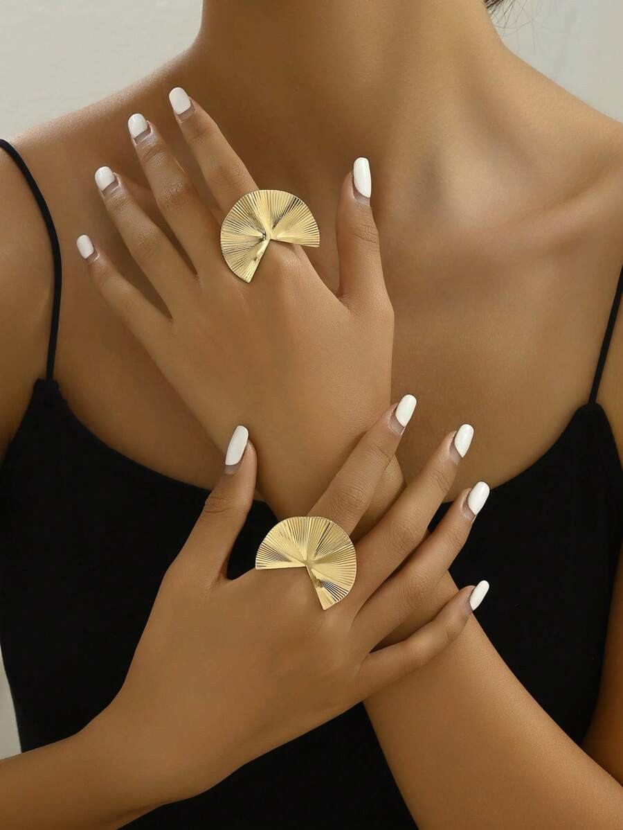 Modern Design Gold Color Floral Ring | SHEIN