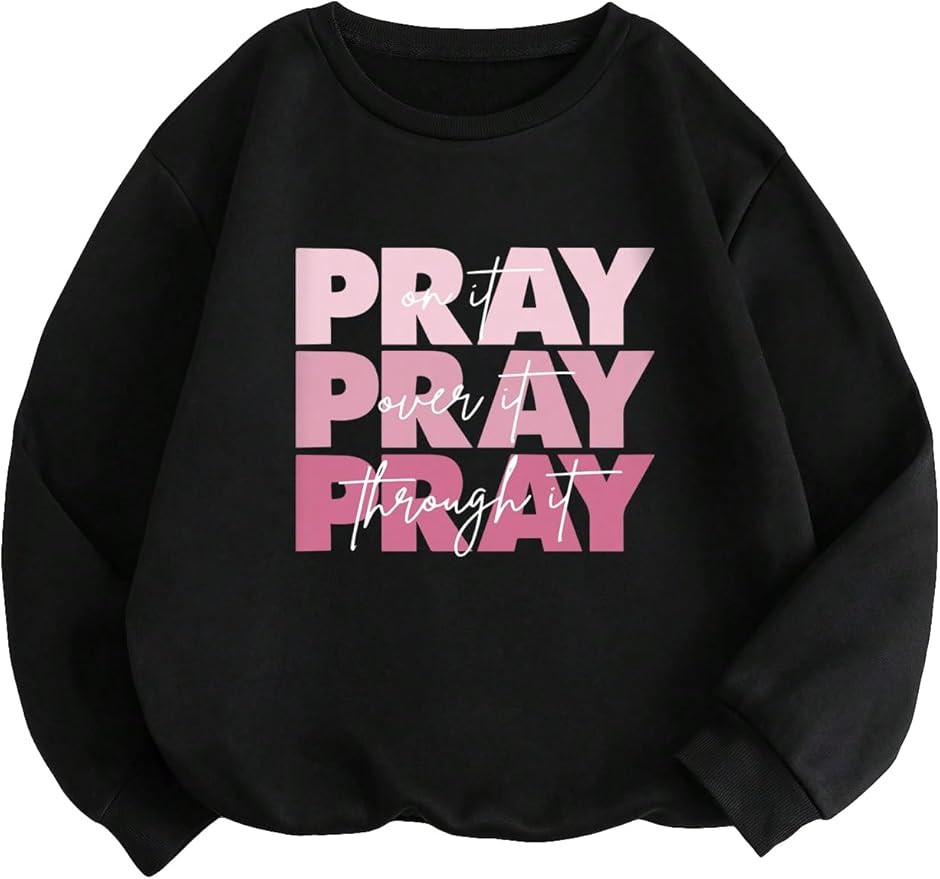 GORGLITTER Women's Ombre Letter Graphic Crewneck Pullover Top Long Sleeve Loose Sweatshirt | Amazon (US)