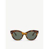 OV5421SU Oliver Peoples X The Row Georgica cat-eye tortoiseshell-print acetate sunglasses | Selfridges