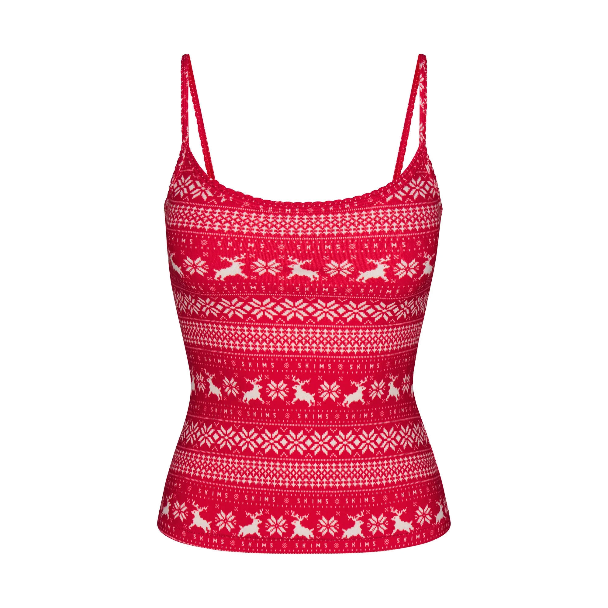 LOGO PLUSH POINTELLE CAMI | RED DEER FAIR ISLE | SKIMS (US)