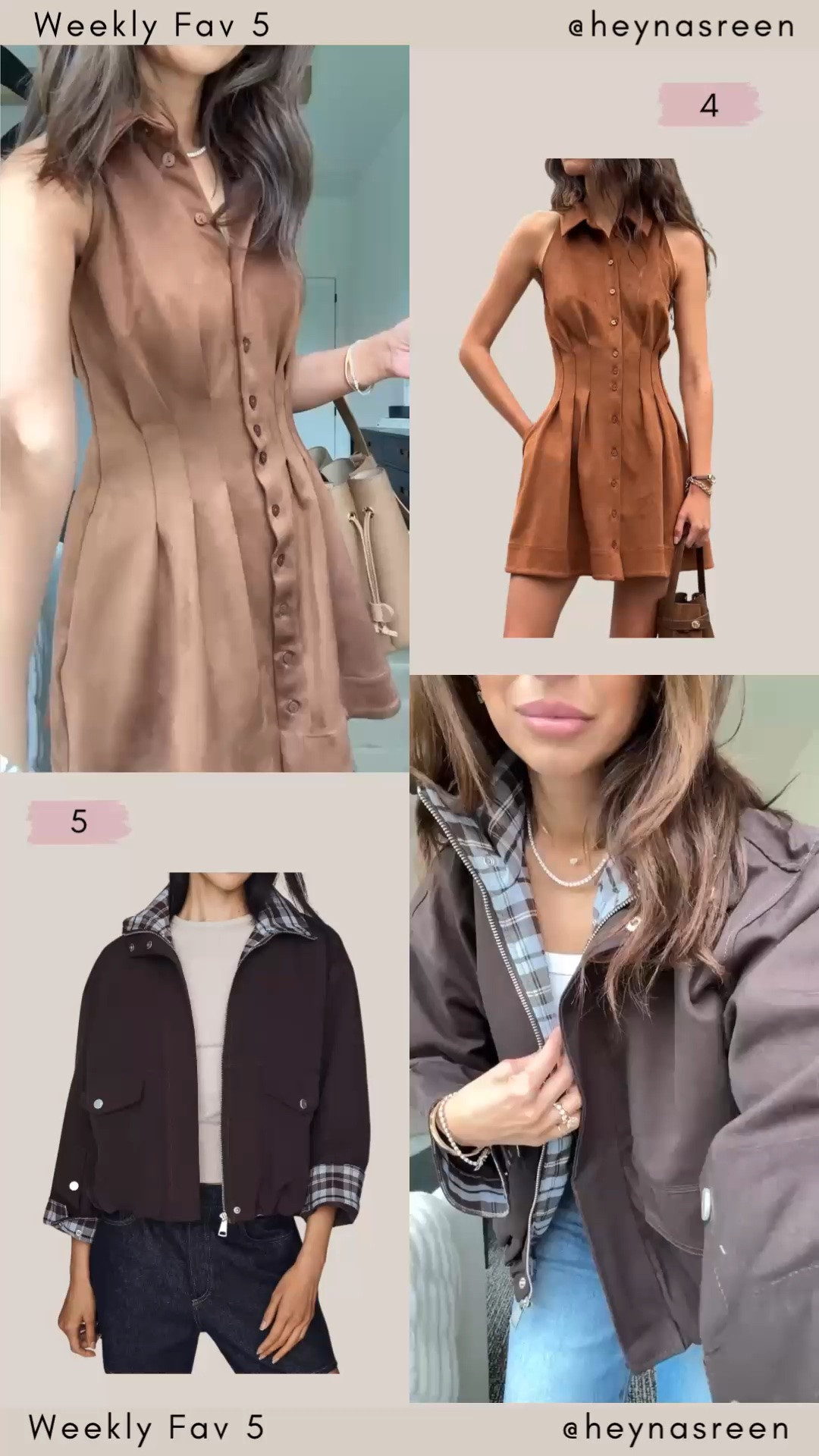 Fav 5:
#4: Anthro suede dress
#5: Anthro jacket