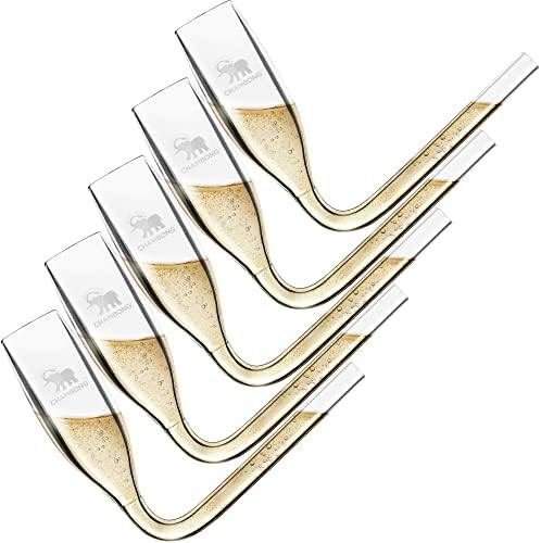 CHAMBONG Plastic Champagne Flutes for Christmas Gifts, White Elephant Gifts, Secret Santa & NYE P... | Amazon (US)