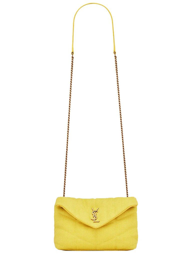 Saint Laurent Paris oc11z10524 Size: OS Puffer Toy Bag in Canvas Smooth Leather | Grailed | Grailed