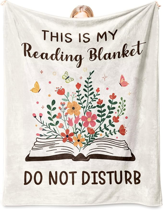 Book Lovers Gifts for Women Men, Flannel Soft Book Reading Blanket Decor, Book Reader Gifts for C... | Amazon (US)