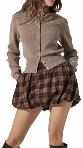 ASTR the label Women's Toini Skort, Brown Plaid, M | Amazon (US)