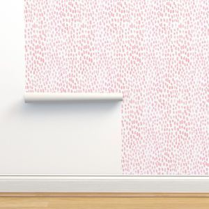 pink watercolor dots Wallpaper bypamelagoodman | Spoonflower