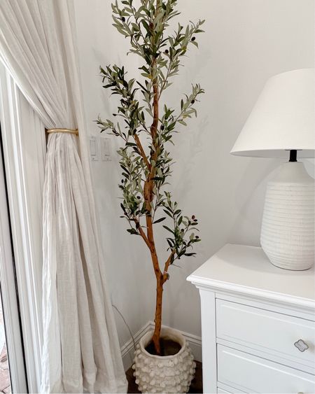 Bedroom corner olive tree and textured pot 🌿 my faux olive tree is on sale for amazon prime early access! 

#LTKsalealert #LTKunder100 #LTKhome