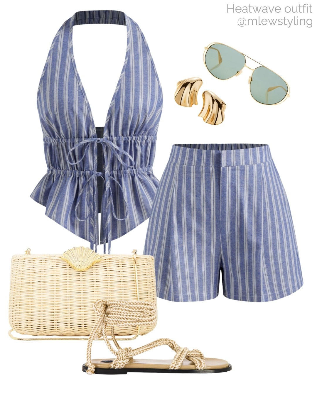 Chic heatwave outfit with a striped matching set ✨

Tags: cider co-ord, bottega veneta aviator sunglasses, Jenny bird earrings, raffia clutch, gold rope sandals, chic summer outift, elevated vacation look

#LTKTravel #LTKFindsUnder100 #LTKStyleTip
