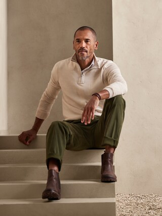 Merino Wool Half-Zip Sweater | Banana Republic Factory