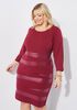Faux Leather Paneled Bodycon Dress | Ashley Stewart