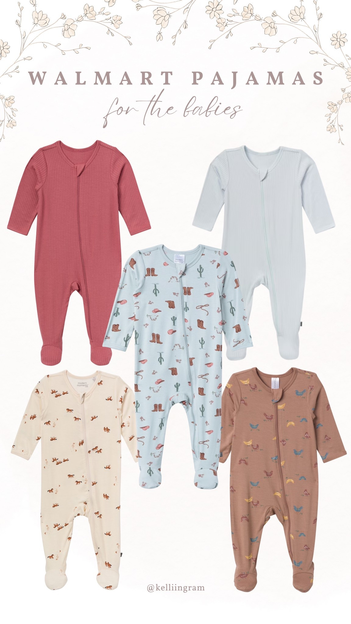 Walmart pajamas for the babies!