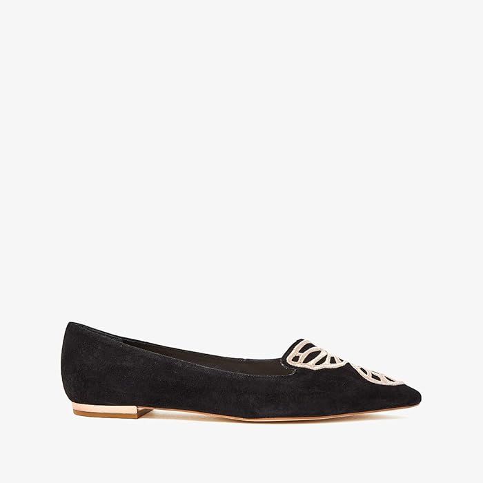 Sophia Webster Butterfly Flat (Black/Rose Gold) Women's Shoes | Zappos