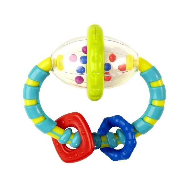 Bright Starts Grab and Spin Baby Rattle and BPA-free Teether Toy, Ages 3 Months + - Walmart.com | Walmart (US)
