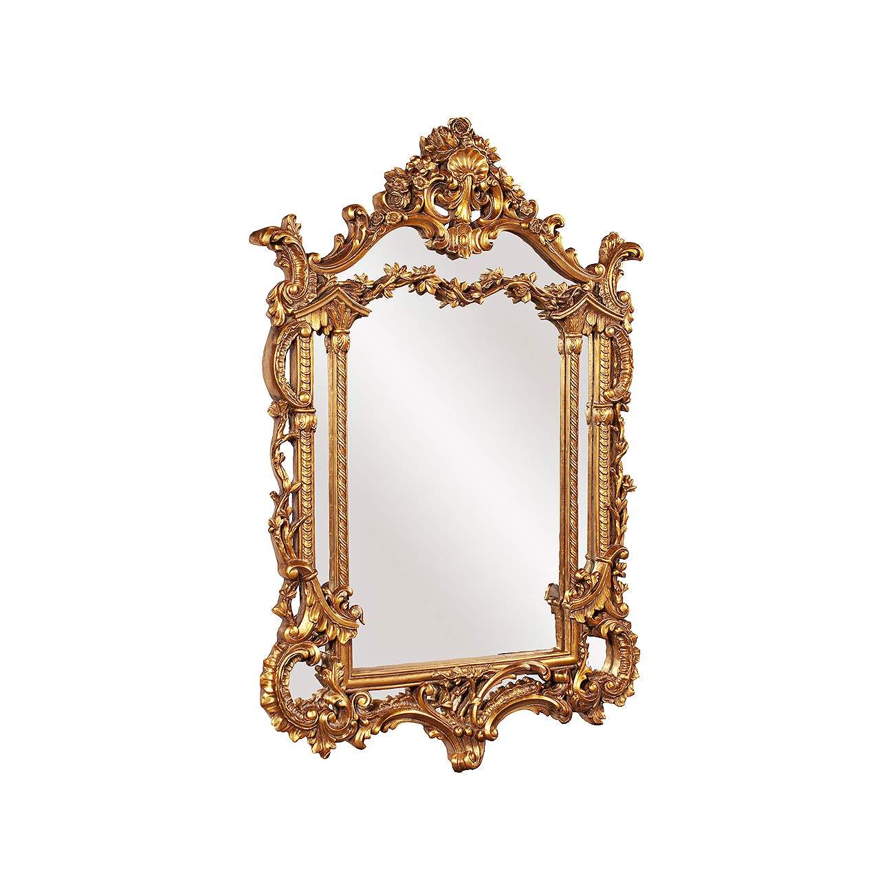 Howard Elliott Arlington Gold Baroque 34 x 49 Wall Mirror | Lamps Plus