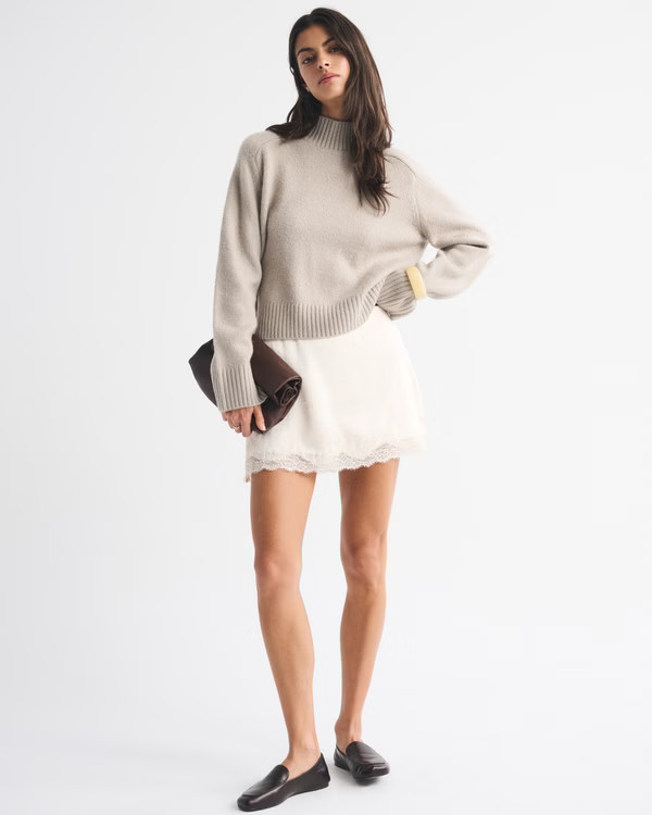 Easy Mockneck Sweater | Abercrombie & Fitch (US)