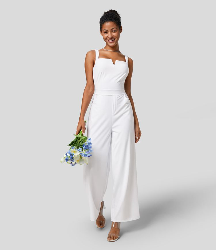 Women’s Softlyzero™ Airy Backless Tie Back Side Pocket Cool Touch Bridesmaid And Wedding Gues... | HALARA