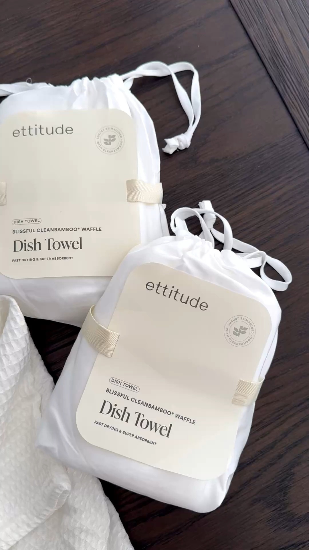 Soft natural bamboo waffle weave dish towels☁️ Save 10% with code ET10🫶🏼

#LTKHome