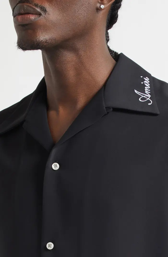 Logo Embroidered Camp Shirt | Nordstrom