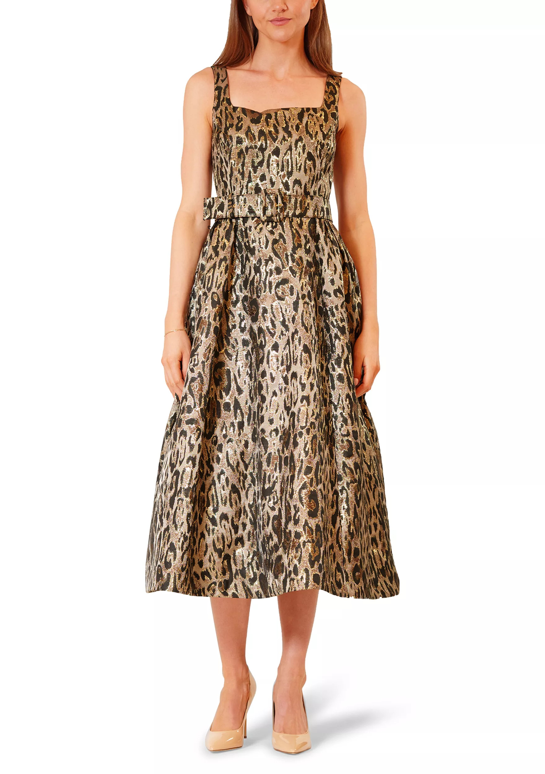 Women's Sleeveless Animal Print Midi Dress | Belk