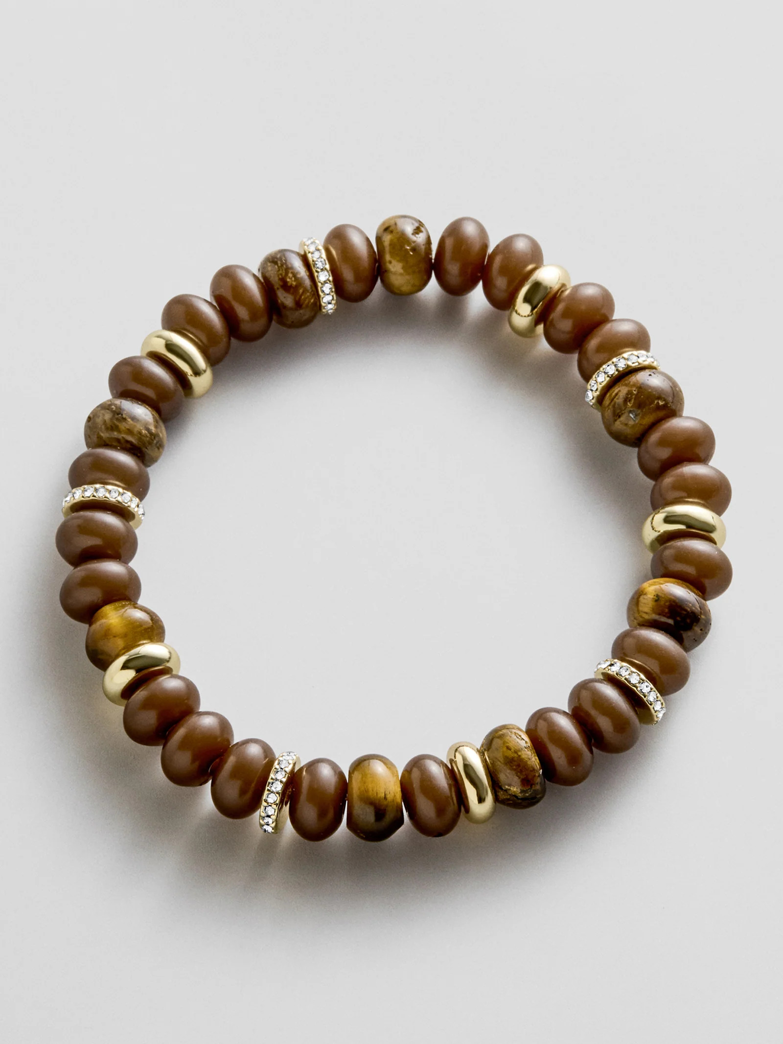 Kelly Semi-Precious Beaded Bracelet - Tiger's Eye | BaubleBar