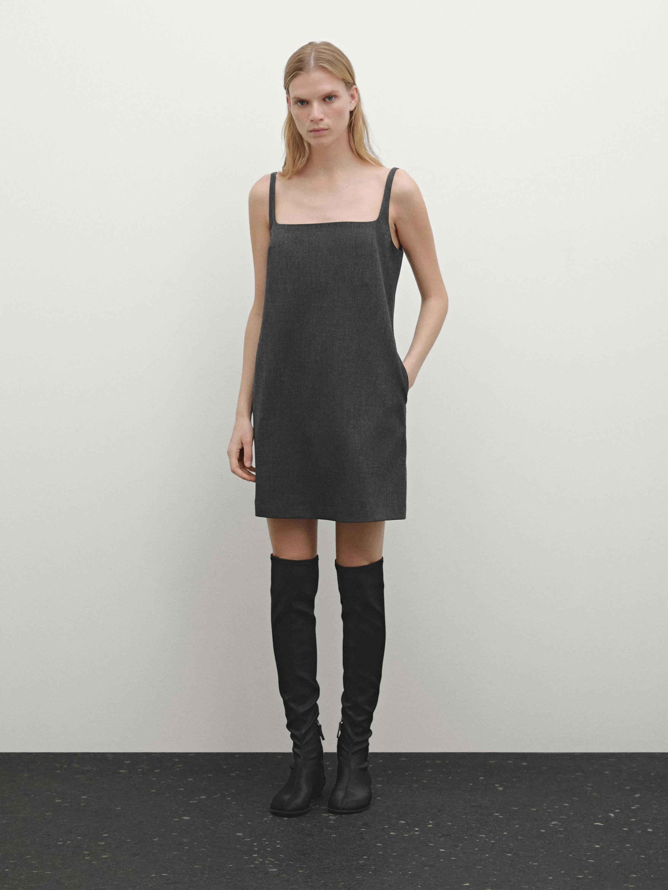 Strappy mini dress | Massimo Dutti US