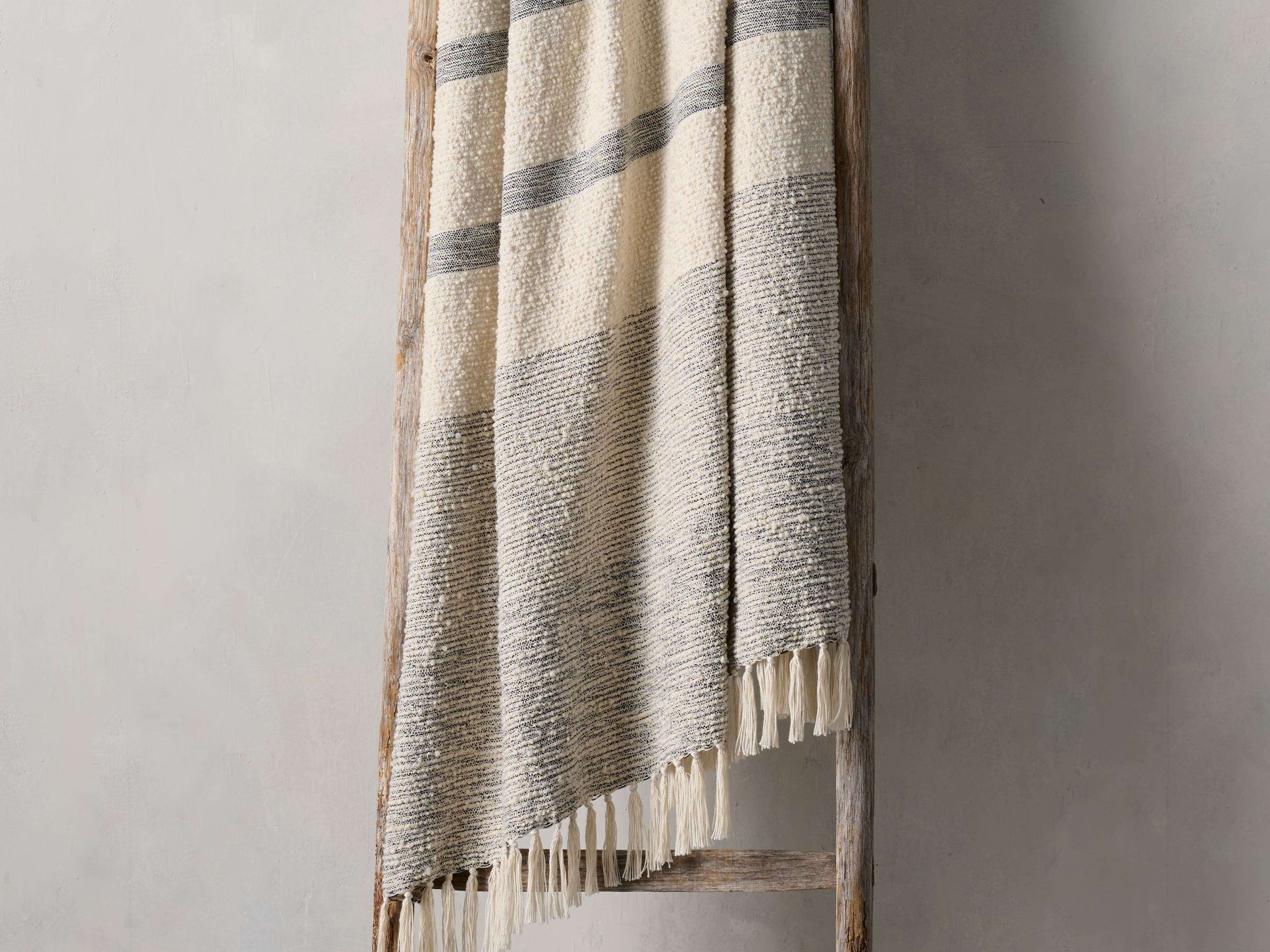 Palou Outdoor Throw in Black | Arhaus