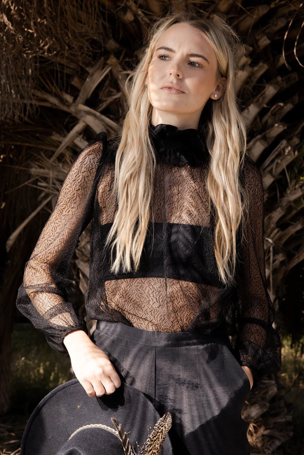 OSCAR TOP - BLACK LACE | Heidi Merrick