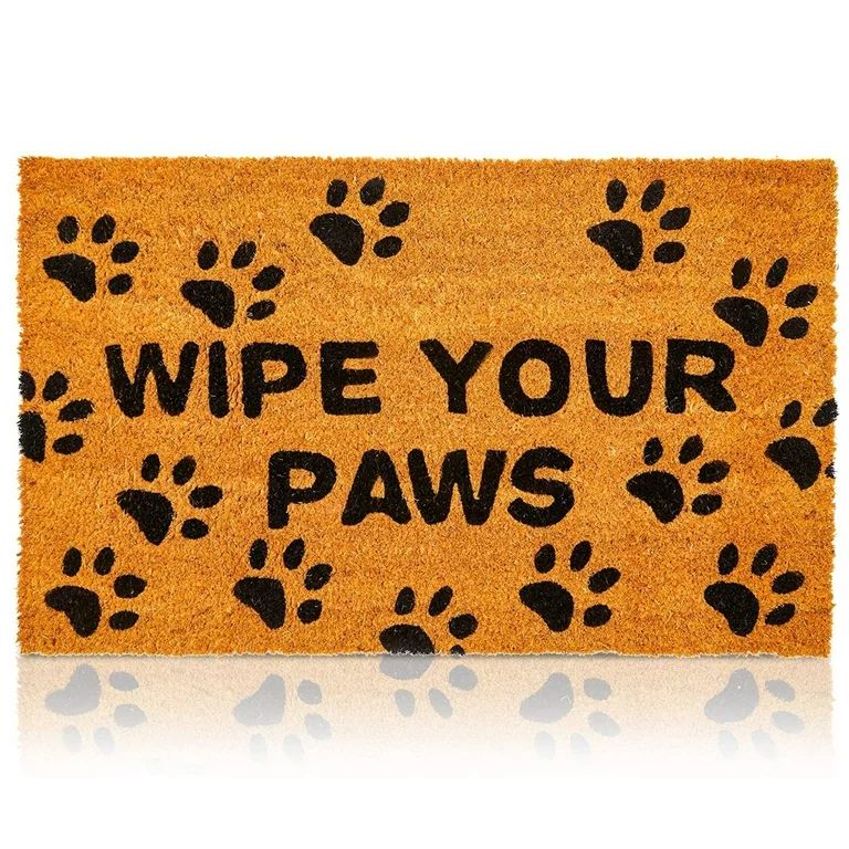 Nonslip Coco Coir Mat for Outdoor Entrance, Wipe Your Paws Doormat for Front Door Entry, Dog Love... | Walmart (US)