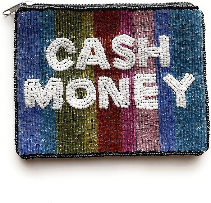 CASH MONEY Coin Purse Pouch, Coin Purse Pouch, Beaded Coin Purse, Cute Coin Purse, Beaded Purse, ... | Amazon (US)