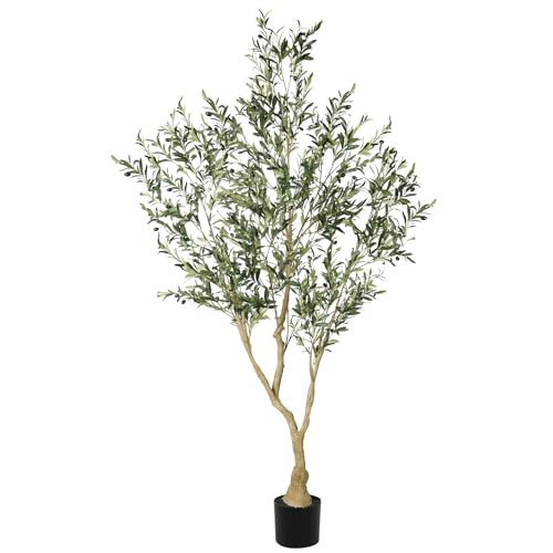 LYERSE Olive Trees Artificial Indoor - Faux Olive Tree 7ft with Large Olive Branches and Lifelike Fruits - Fake Olive Tree for Modern Home Office House Living Room Decor | Amazon (CA)