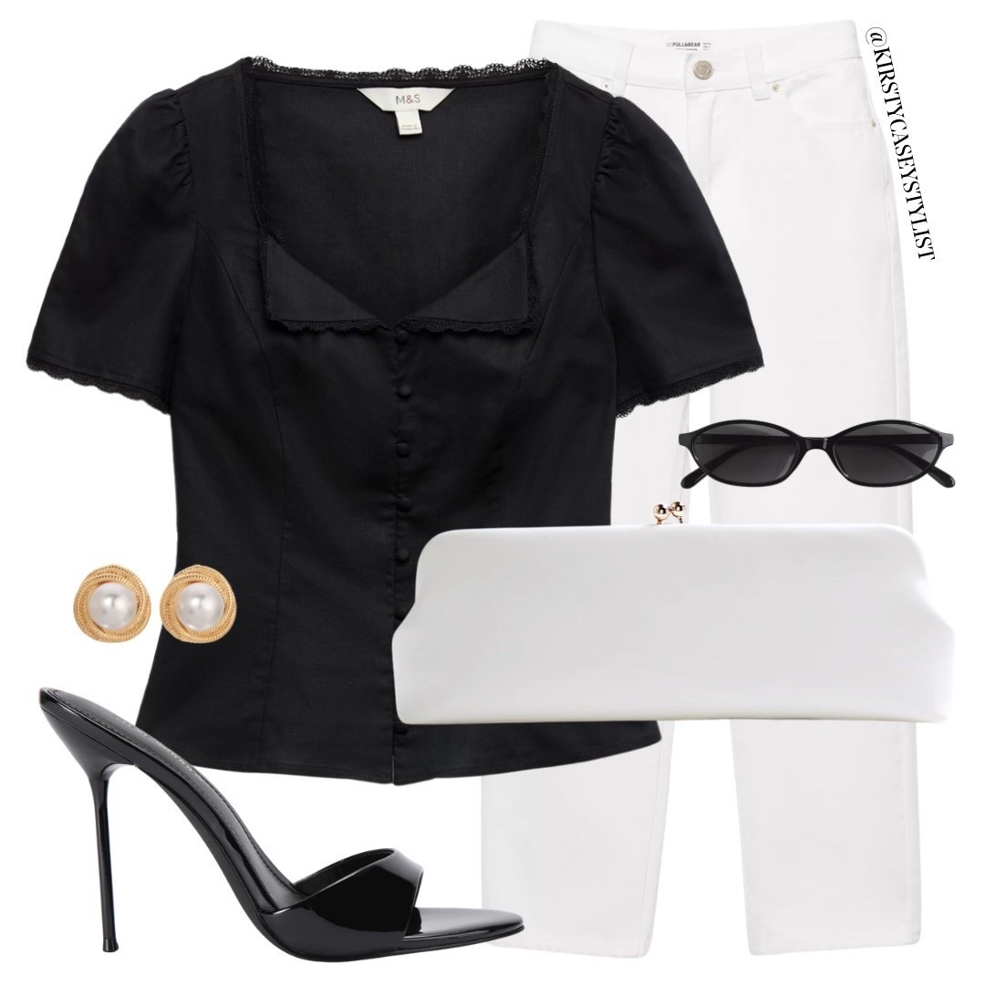 Gorgeous gorgeous gorgeous!! This is the perfect base to style for during the day or an evening date night - swap the mules and clutch for flat sandals and a shoulder bag👌🏼 

Linen blouse, white jeans, summer looks, elevated basics, heels, summer evenings, date night, everyday looks, capsule wardrobe

#LTKjeans #LTKsummer #LTKstyletip