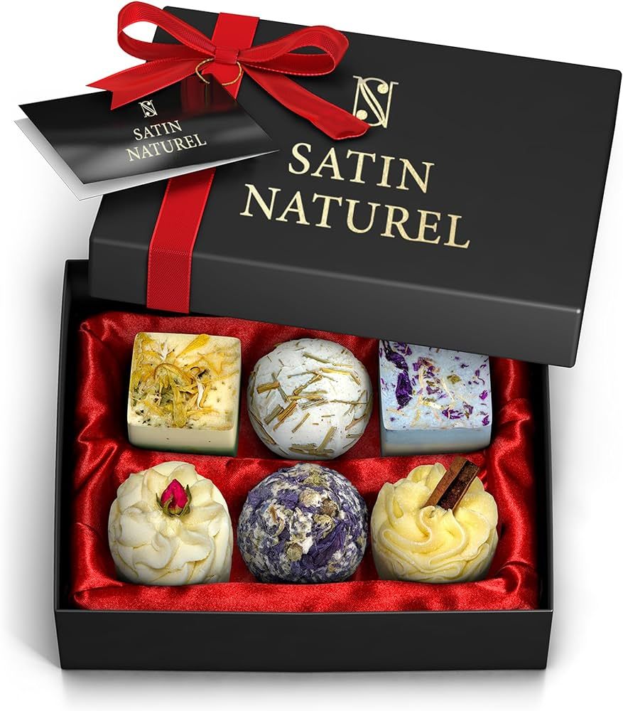 Christmas Gifts for Women - 6Pcs Bath Bombs Gift Box - Hand Made with Essential Oil Flowers & Bio... | Amazon (UK)