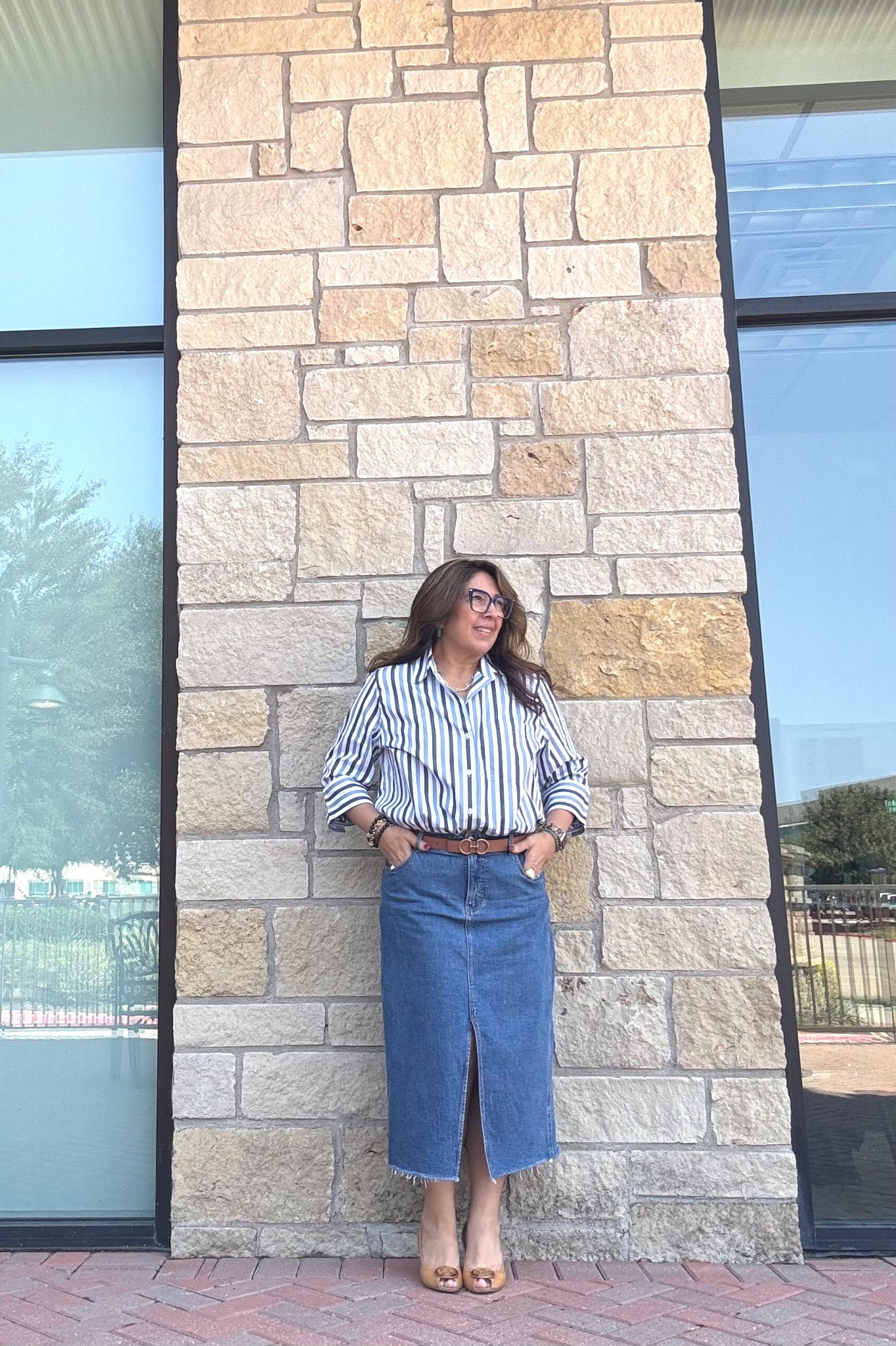 OOTD Networking Lunch 
 Poplin Shirt & Denim Midi Skirt 
September 8

#LTKWorkwear #LTKxMadewell #LTKStyleTip