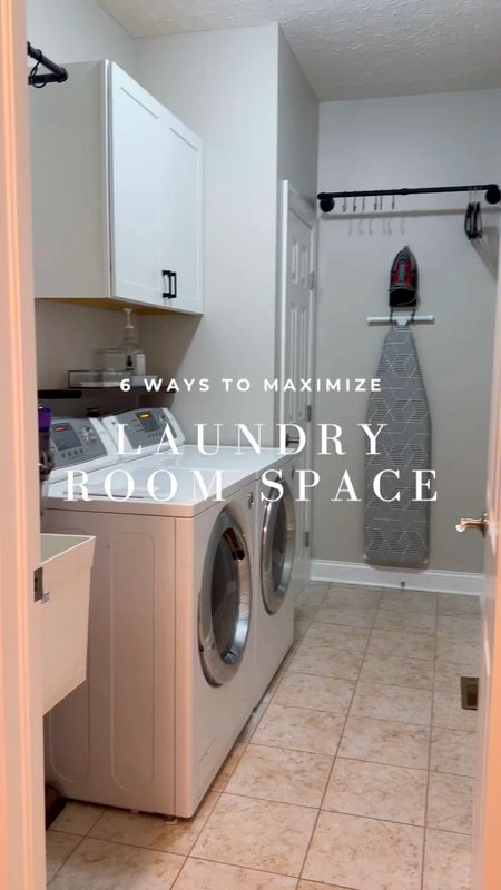 If you have a small laundry room like me, here are some products that’ll help you to maximize space! If you have any questions, drop them in the comments! | Laundry Room Organizers, Laundry Room Organization, Organized Home

#LTKVideo #LTKfamily #LTKhome