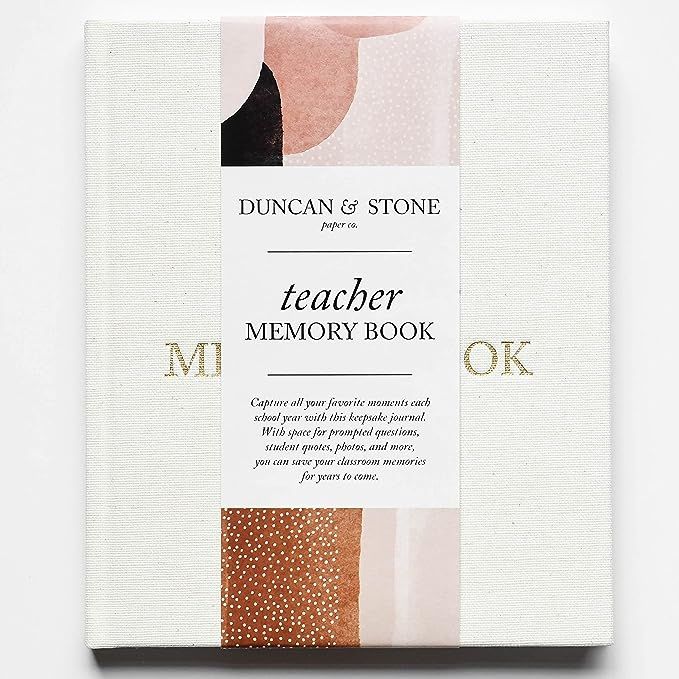 Teacher Memory Book by Duncan & Stone | Scrapbook Photo Album for Teacher Gift | End of Year or C... | Amazon (US)