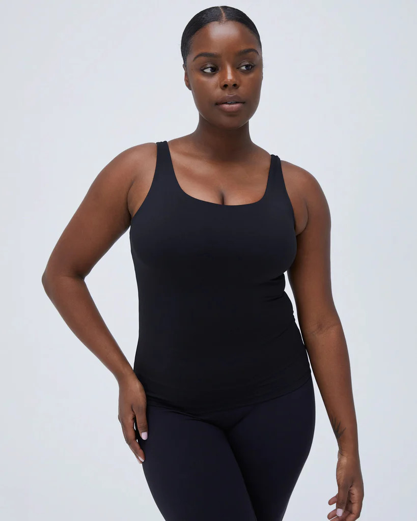 Ultimate Longline Tank Top - Black | Adanola UK