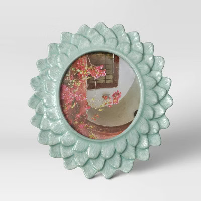 4" x 4" Stoneware Frame with Transparent Crackle Glaze Green - Opalhouse™ | Target