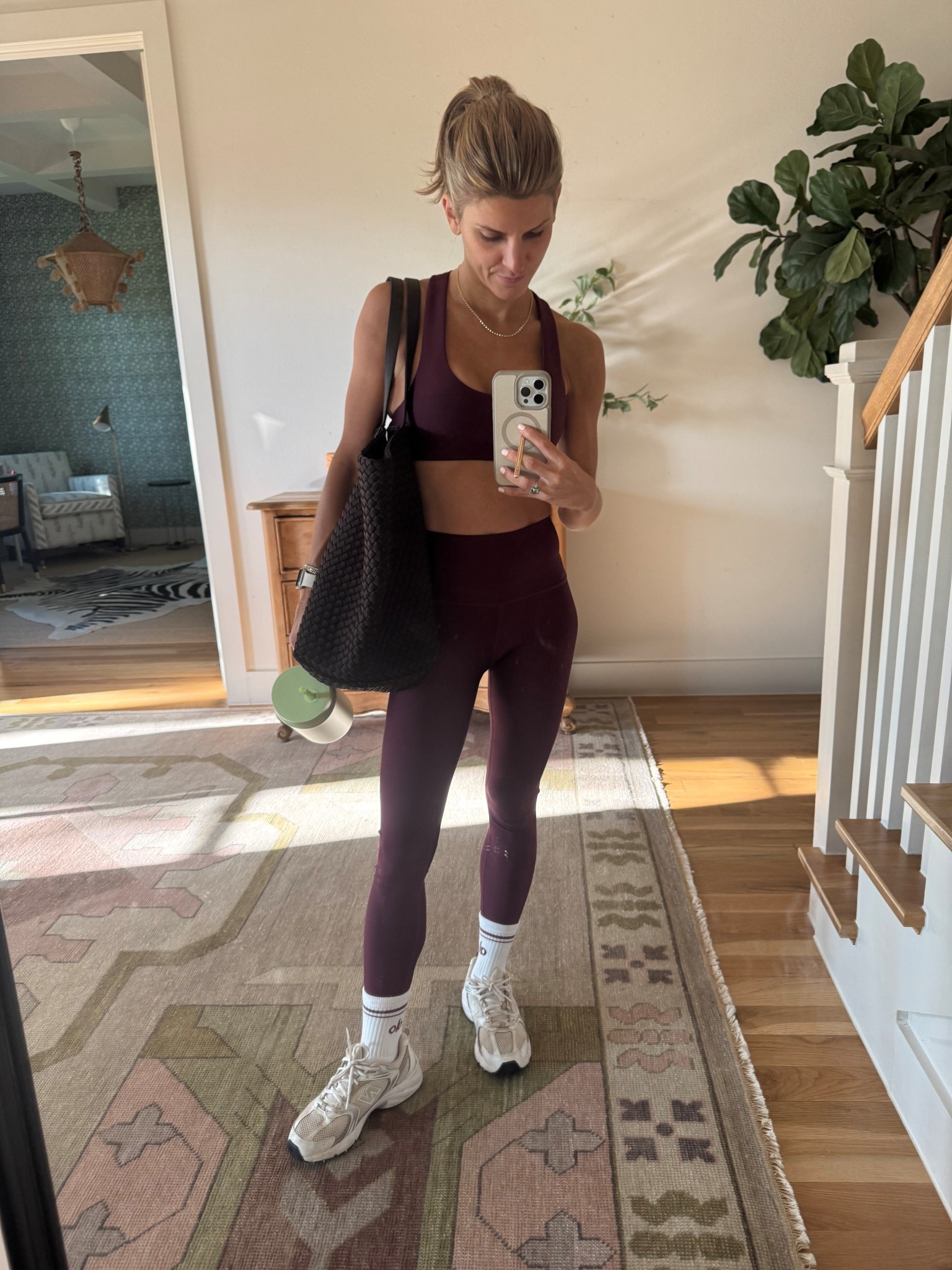 XX Small and leggings size down because they slide
X small in bra 