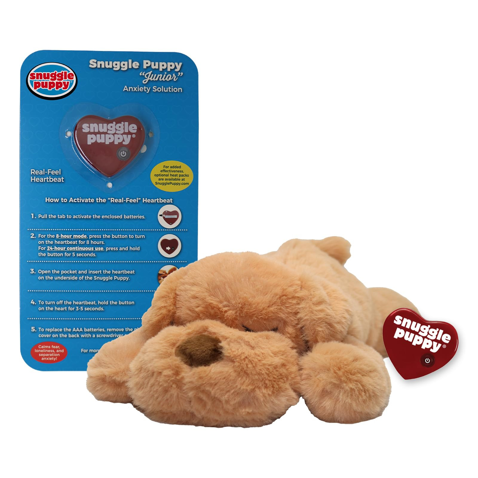 Original Snuggle Puppy Toys for Small Breeds - Heartbeat Puppy for Dogs - Pet Anxiety Relief and ... | Amazon (US)