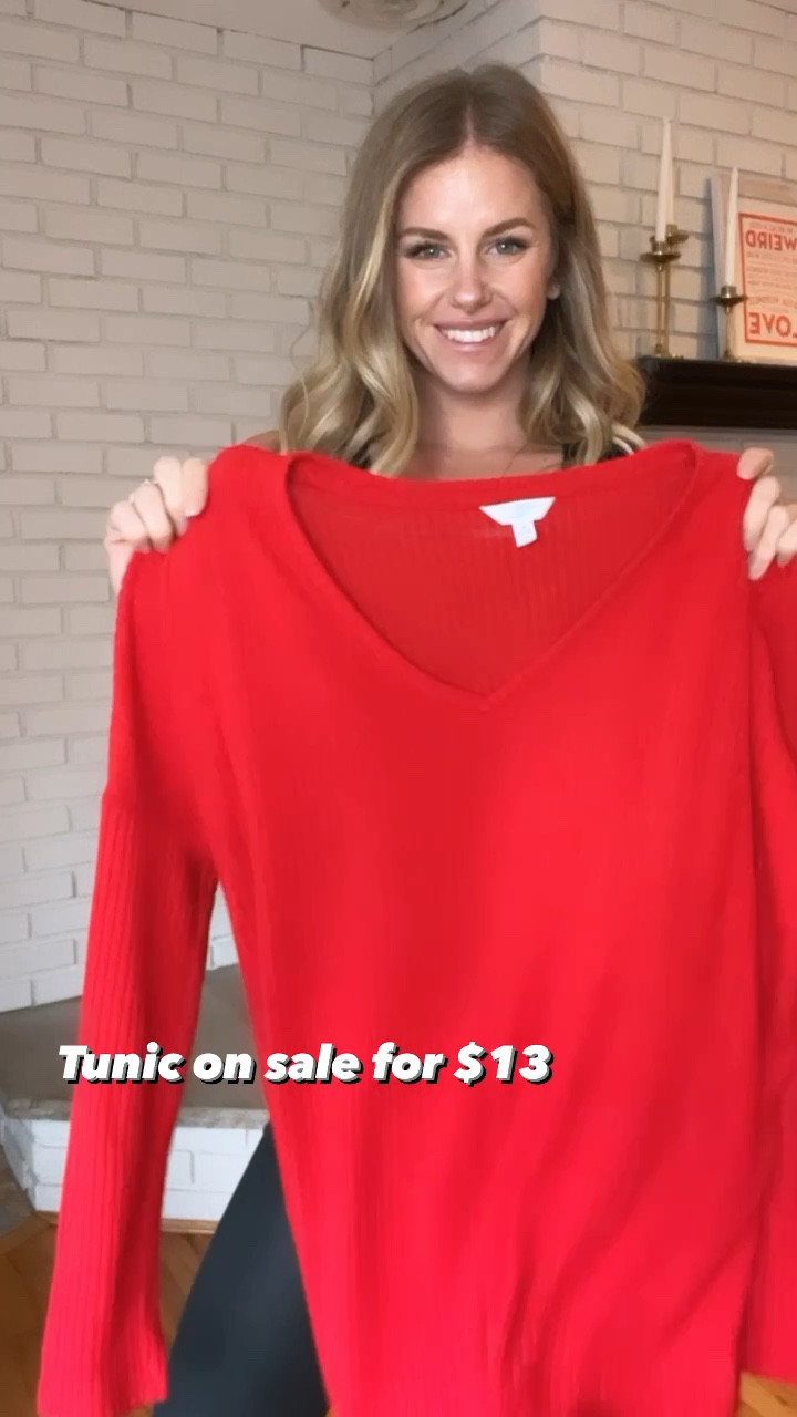 I love this tunic!! On sale for $13. I’ve shared it before in other colors! Size medium! Cardigan is also on sale for $17. Super soft. Size small 

#LTKunder50 #LTKFind #LTKSeasonal