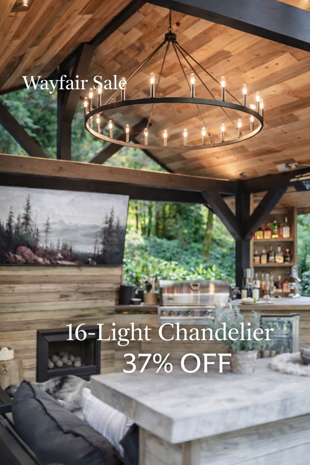This 36-light chandelier completely sets the tone out here 🤍
The scale is perfect, the warm glow makes evenings feel cozy, and it works indoors or outdoors. Currently 37% off during the Wayfair sale — linked here.
Comes in many sizes 

#LTKHome #LTKSaleAlert