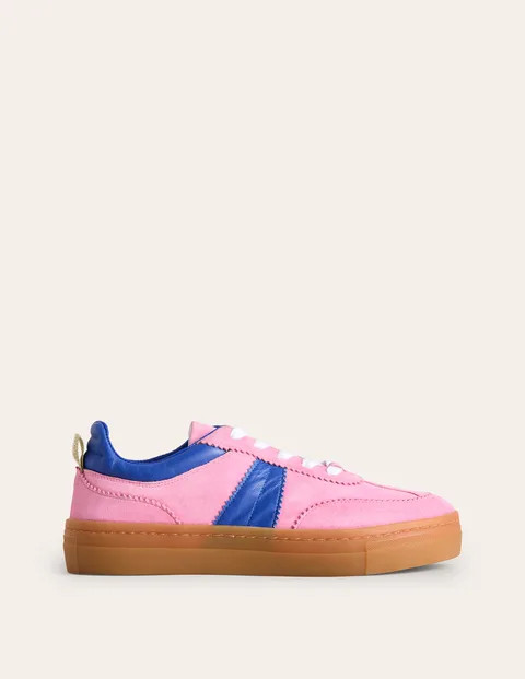Erin Flatform Tennis Trainer  - Pink | Boden UK | Boden UK