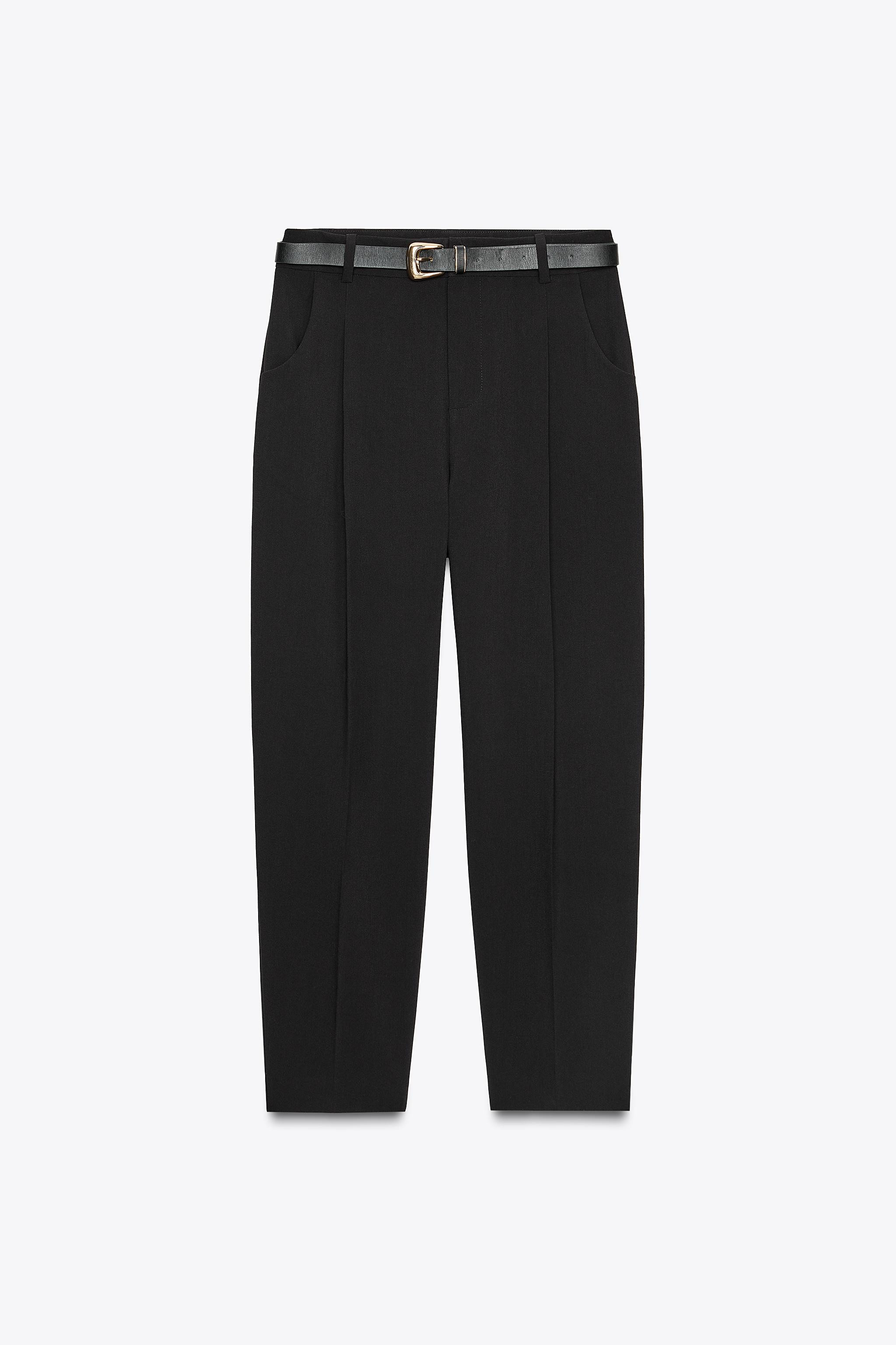 PLEATED BELTED PANTS | Zara US
