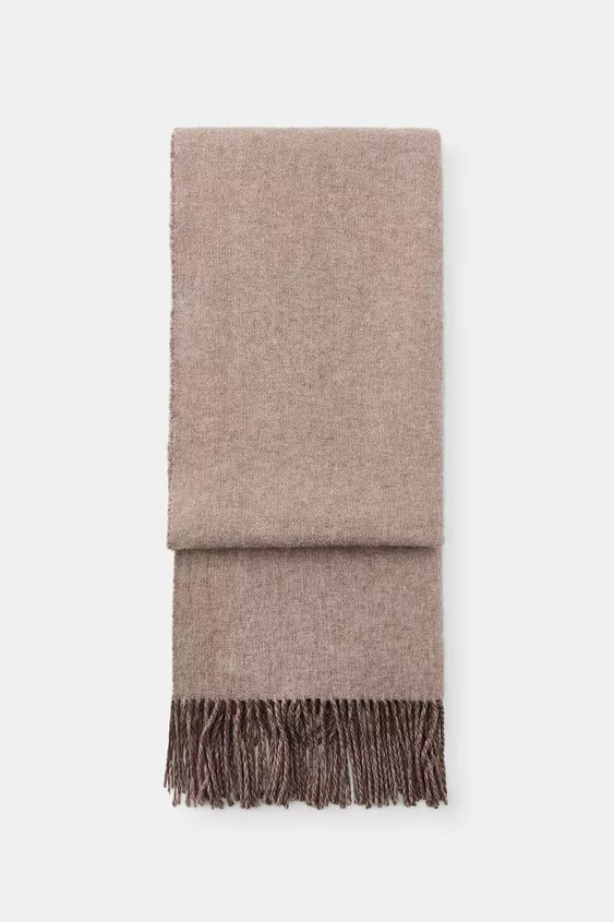 PLAIN SOFT FRINGED SCARF | Zara Canada