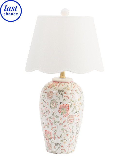 26in Floral Decal Ceramic Table Lamp | Bedroom | Marshalls | Marshalls