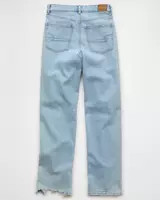 AE Strigid Ripped Super High-Waisted Baggy Straight Jean | American Eagle Outfitters (US & CA)