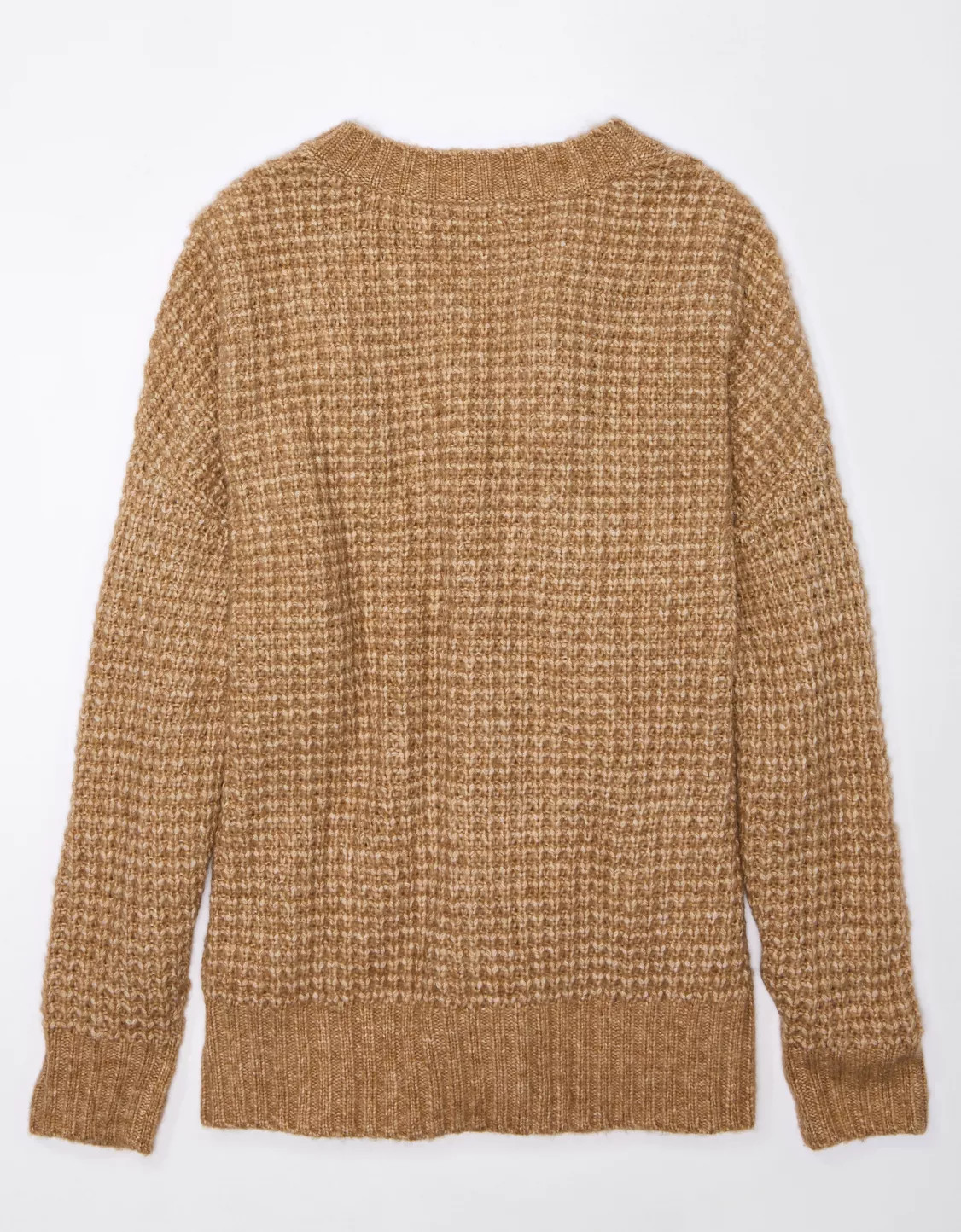 AE Whoa So Cozy Waffle V-Neck Sweater | American Eagle Outfitters (US & CA)