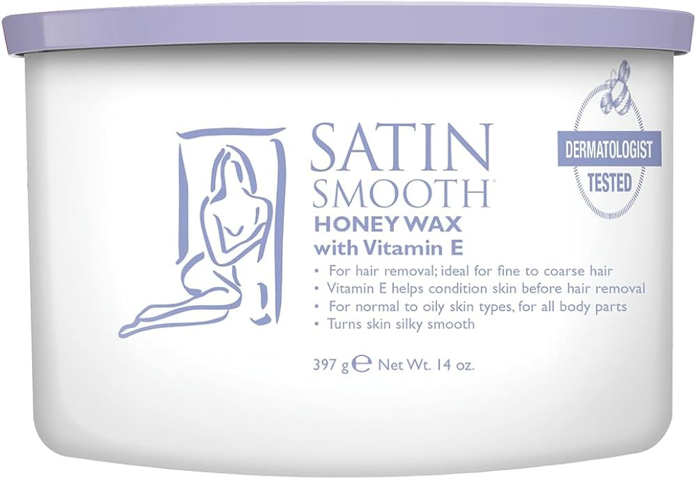 Satin Smooth Honey Wax with Vitamin E, Hair Removal Wax for Sensitive Skin, Full Body Waxing, Ide... | Amazon (US)