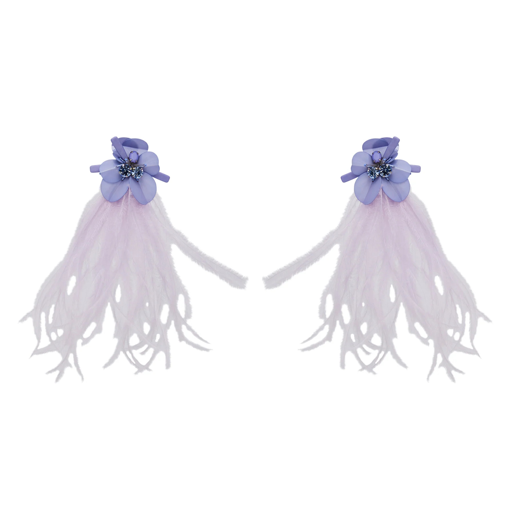 Haley Statement Earrings Light Blue | Mignonne Gavigan